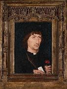 Hans Memling, Retrat d'un home amb una rosa